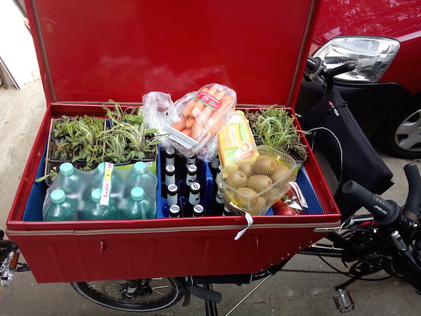 Rückweg vom Supermarkt