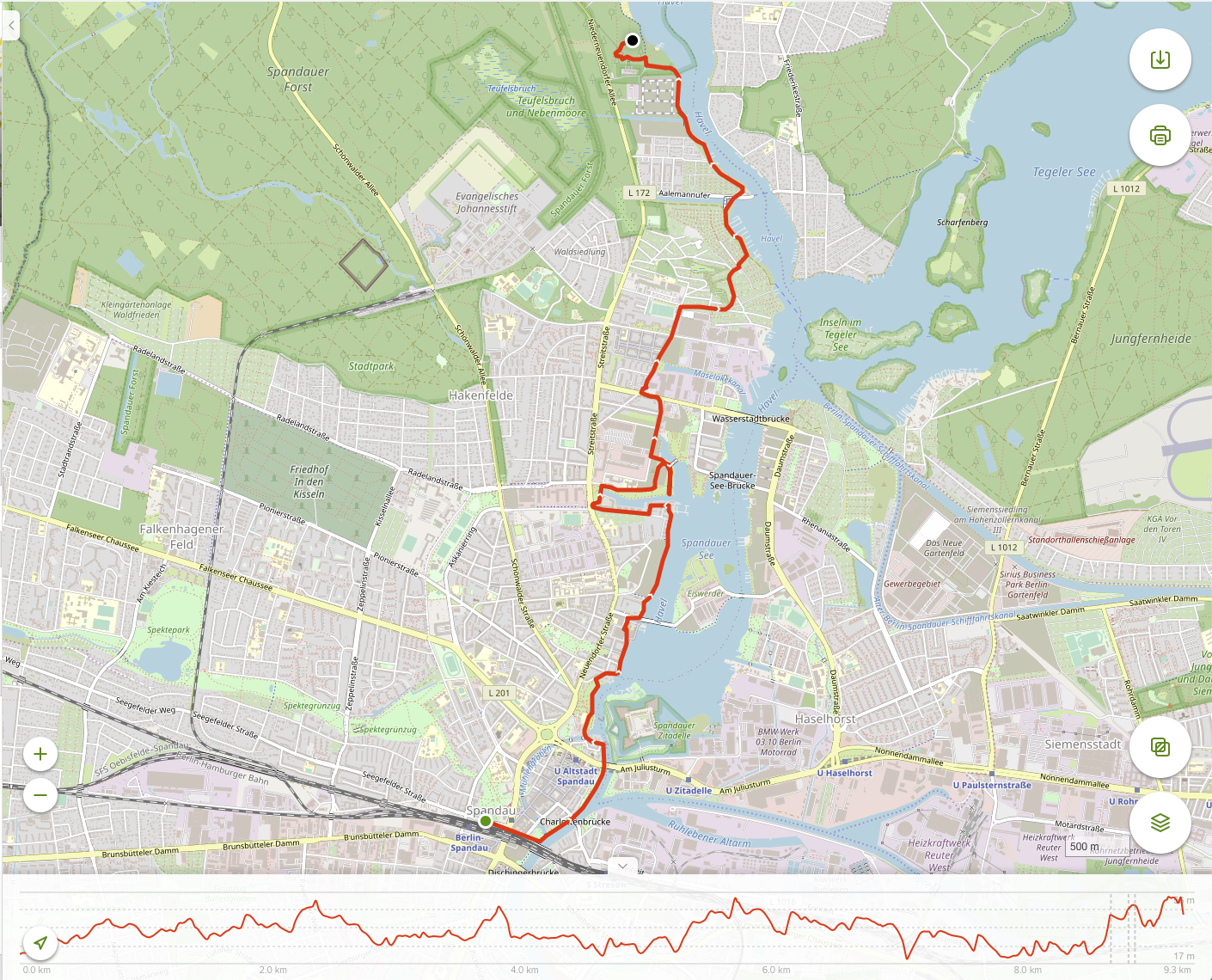 knapp 10 km zum ersten Zeltplatz