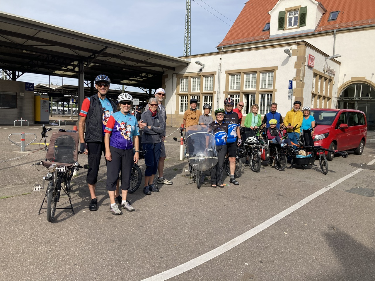 Beim Start am Plochinger Bahnhof (heute mit besserer Bildqualität)