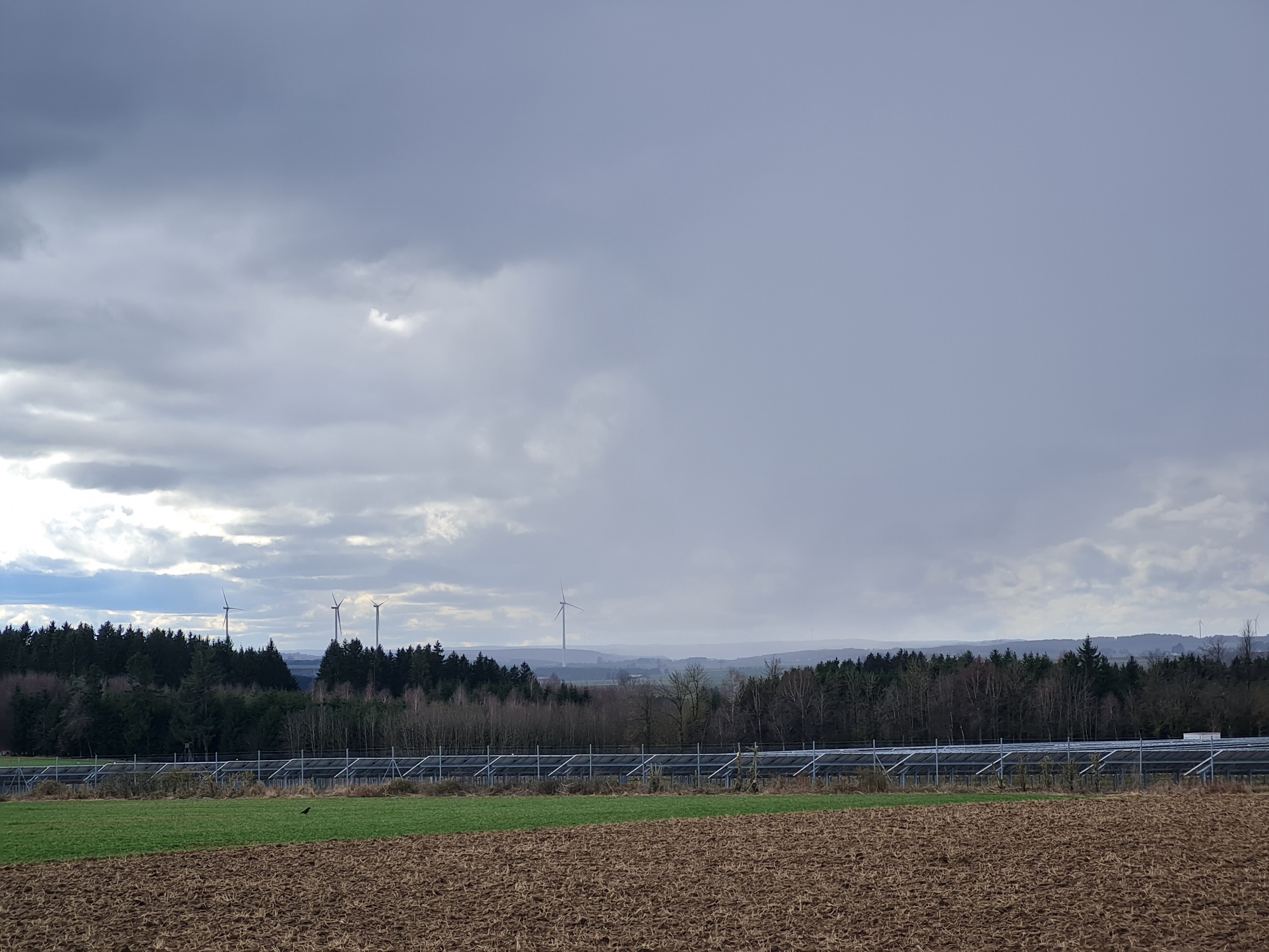Hier war etwas Schnee dabei - kein Regen!
