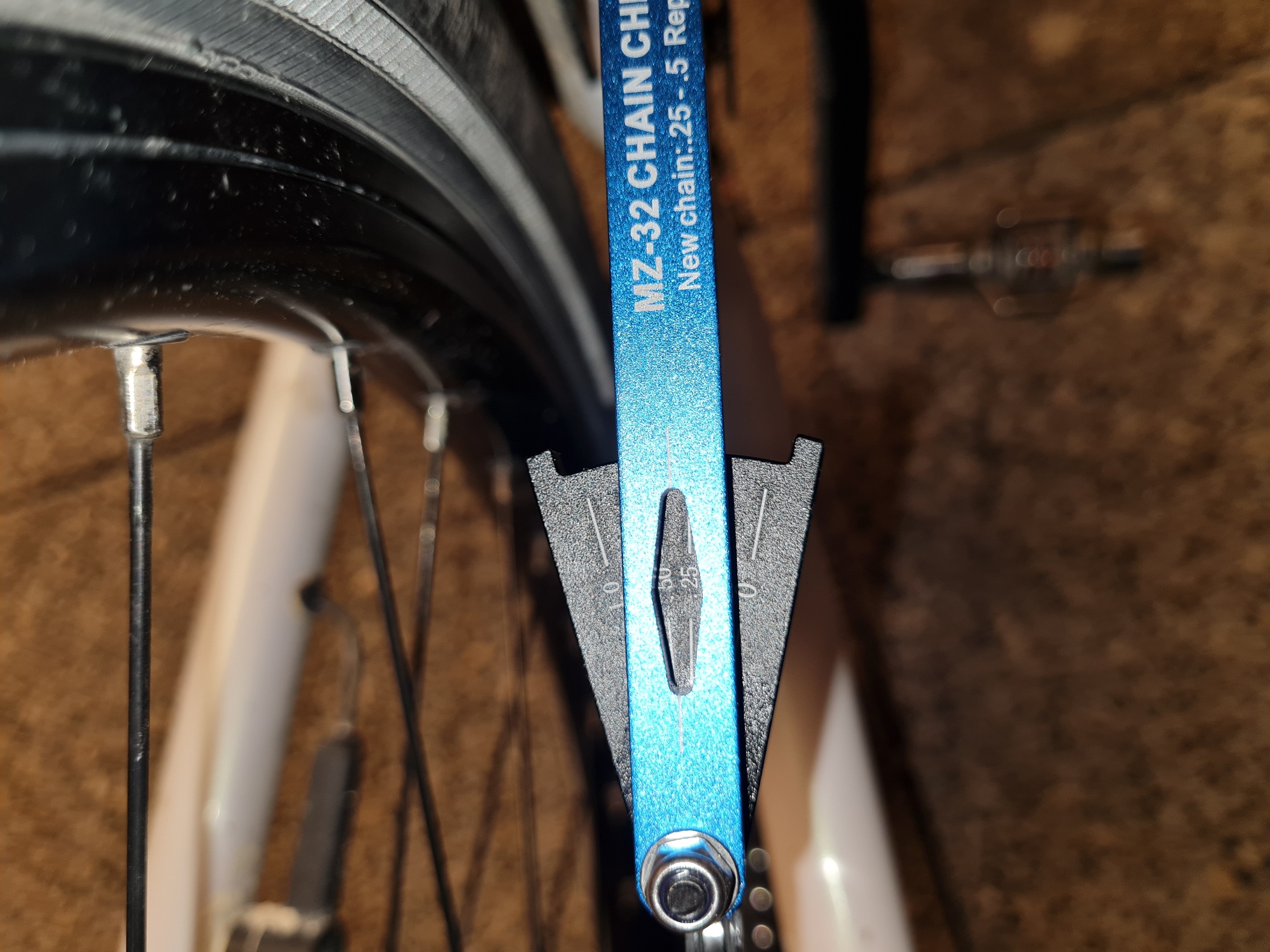 Kettenlehre: neue Kette mit 0,25mm